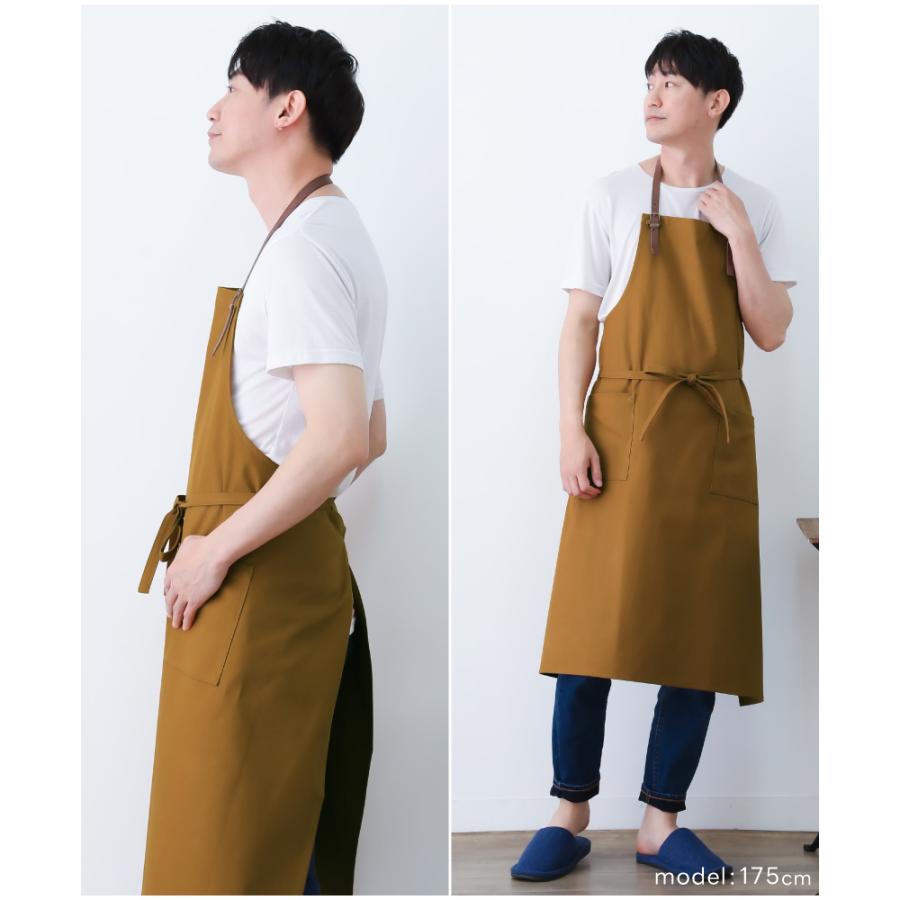 Apron Story（エプロンストーリー） レザー×帆布ホルターネック