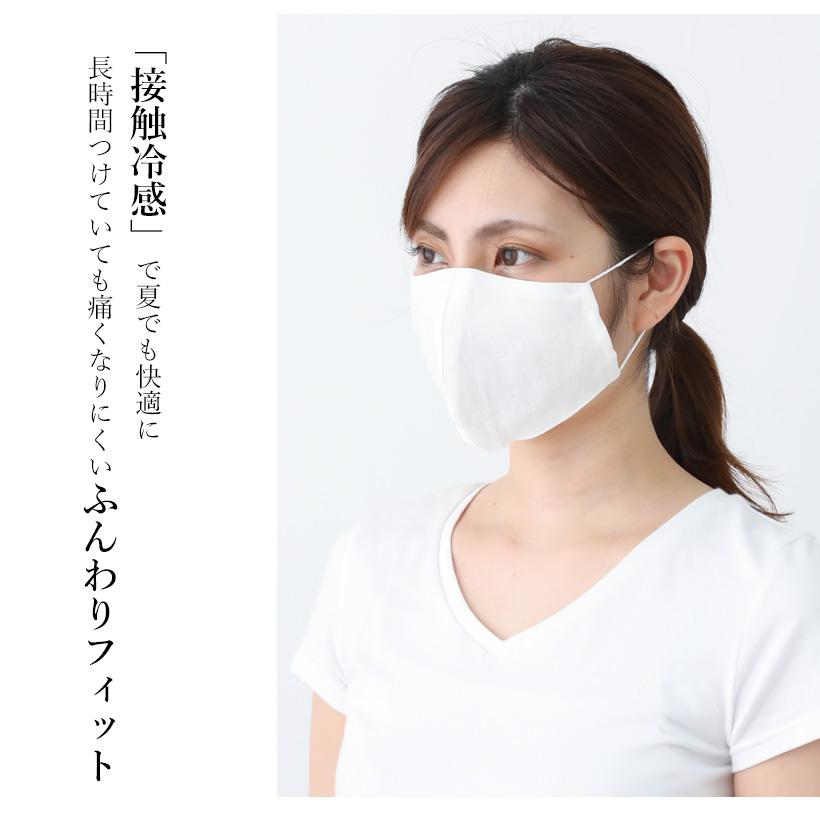 夏マスク サラッとひんやり肌触り！立体リネンマスク レギュラー 麻 