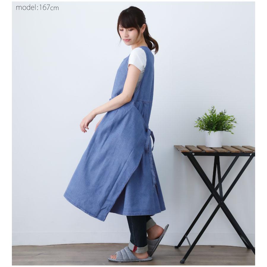デニム2Wayエプロン おしゃれ かわいい タブリエエプロン プレゼント