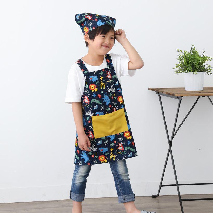 Apron Story 【子供】キッズエプロン 三角巾セット 男の子 日本