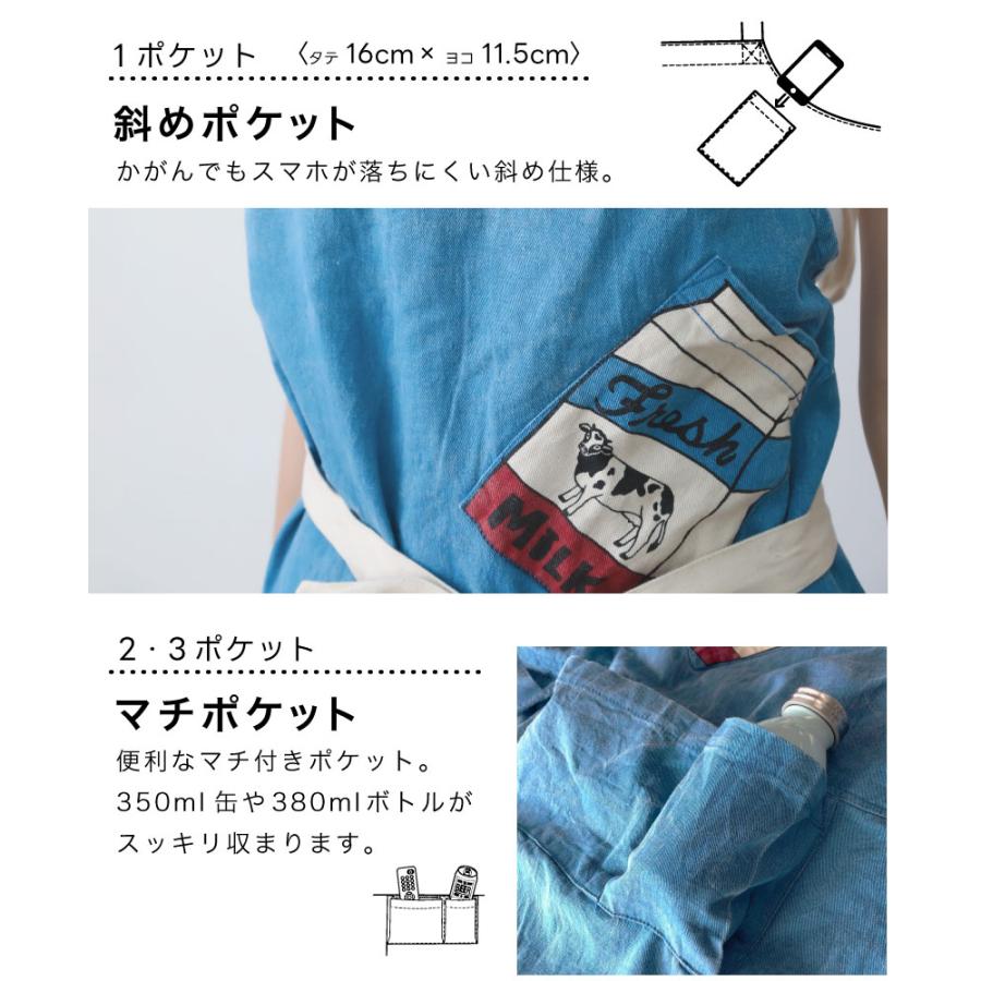 AND PACKABLE】5ポケットエプロン ユニセックス ミルク カモフラ