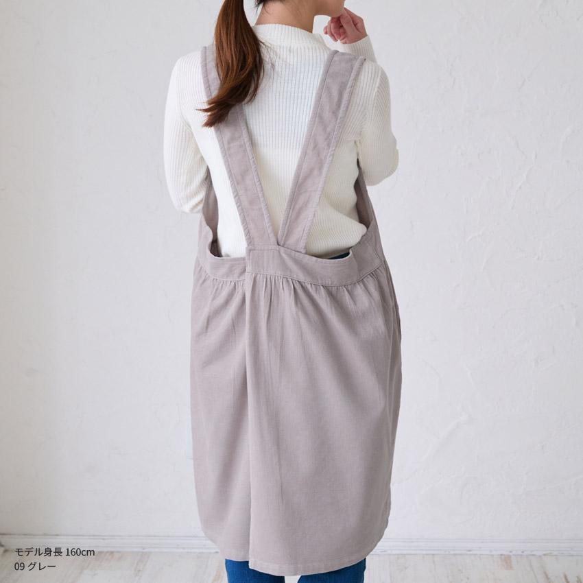 コーデュロイエプロン エプロン ワンピースエプロン ワンピース