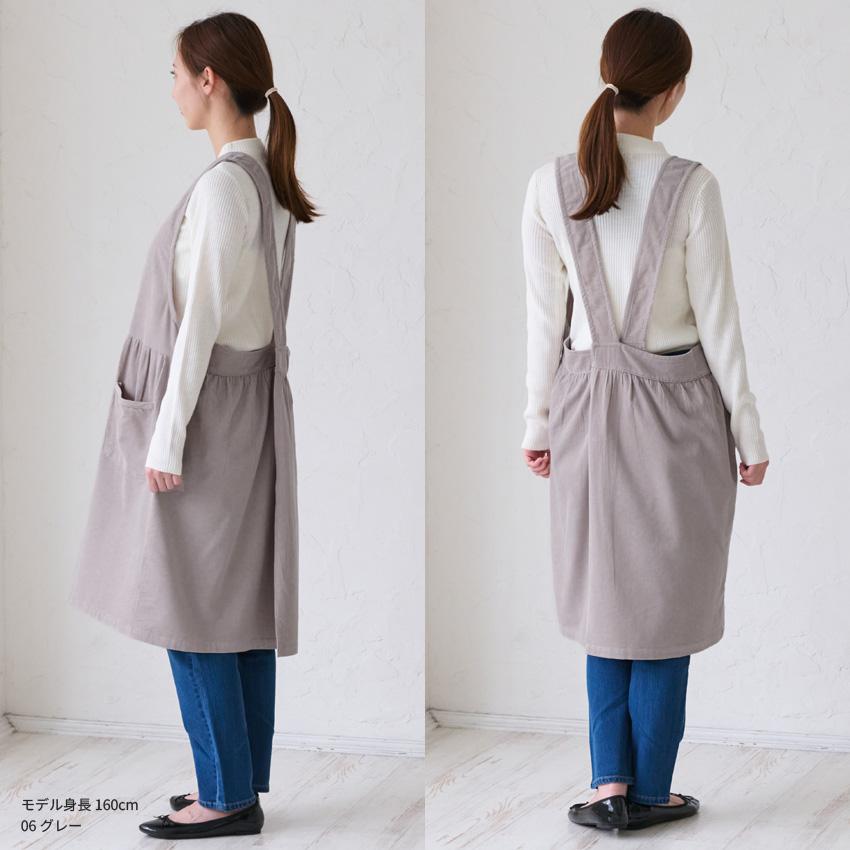 MIIKO☆★ ☆　エプロン　秋　冬　ハンドメイド　秋冬　コーデュロイ コーデュロイエプロン エプロン ワンピースエプロン ワンピース
