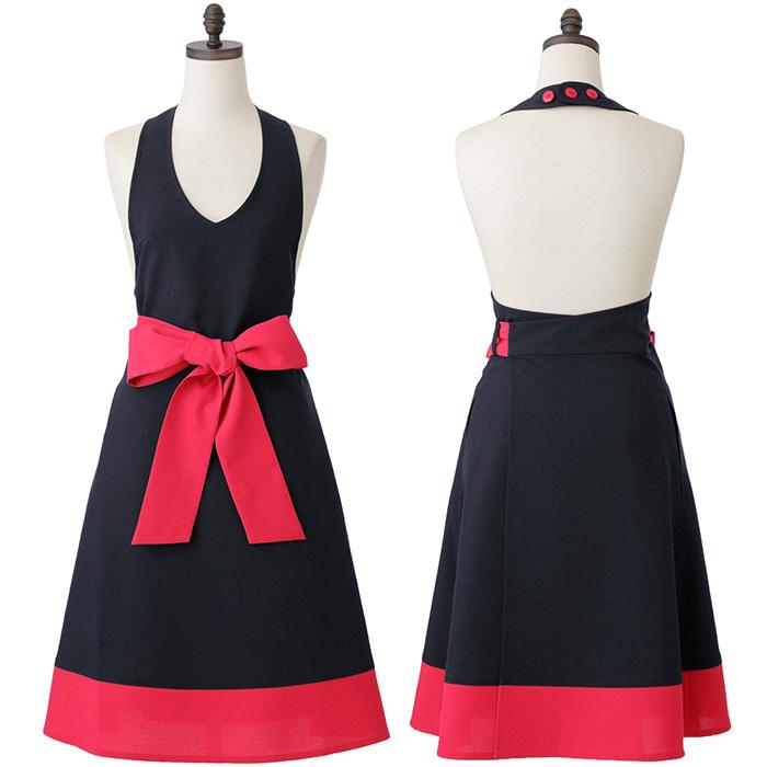 安い アームボーテ 日本製 ネイビー チェリーピンクローブエプロン Arb39 メール便 かわいい ワンピース 高い品質 Www Shandilyaz Com