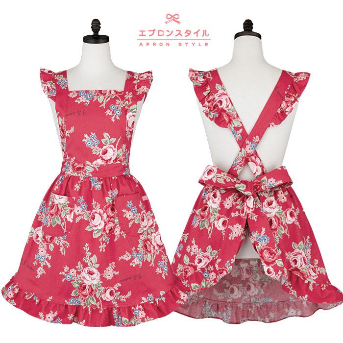 エプロンドレス ブランド モナミローズクラシックエプロンドレス Sce04rdかわいい 大人 ローズ フリル 結婚祝 おしゃれ 日本製 ロリータ 甘ロリ エプロンスタイル 通販 Yahoo ショッピング