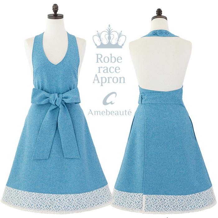 エプロンドレス ブランド スカイブルー ホワイトローブレースエプロン Arbr15 アームボーテ 無地 かわいい ワンピース エレガント 日本製 エプロンスタイル 通販 Yahoo ショッピング