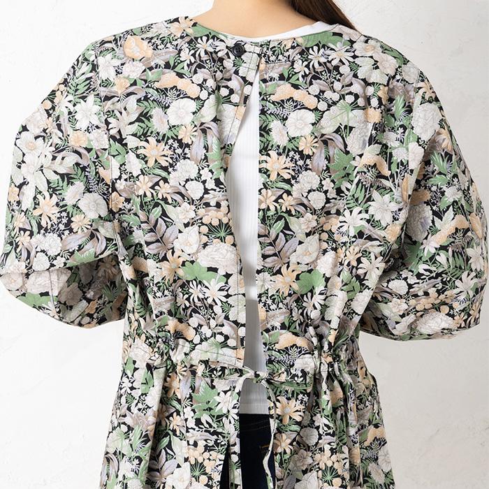 割ぽう着 おしゃれ 花柄 かわいい 綿100％ 日本製 プレゼント エプロン