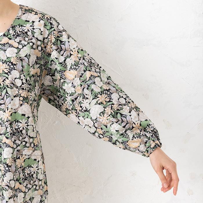 割ぽう着 おしゃれ 花柄 かわいい 綿100％ 日本製 プレゼント エプロン