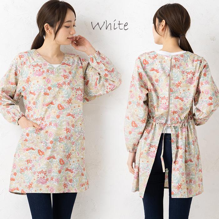 割ぽう着 おしゃれ 花柄 かわいい 綿100％ 日本製 プレゼント エプロン