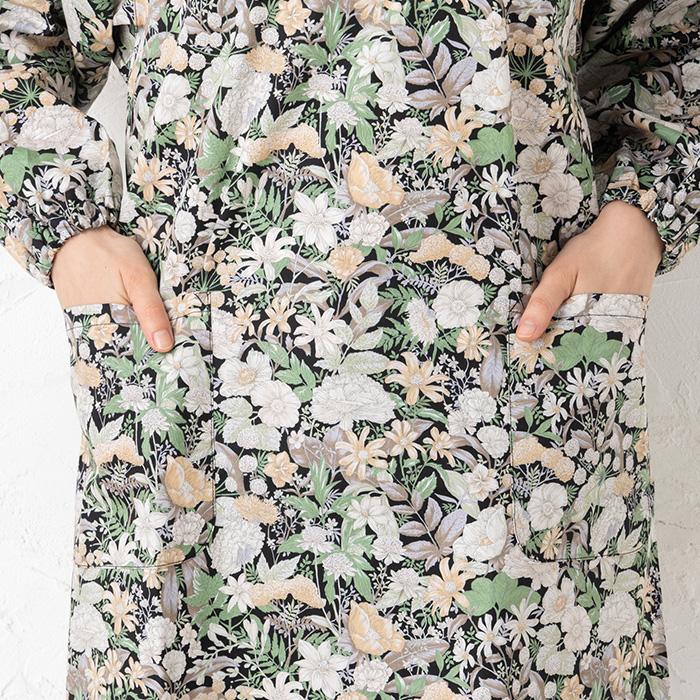 割ぽう着 おしゃれ 花柄 かわいい 綿100％ 日本製 プレゼント エプロン