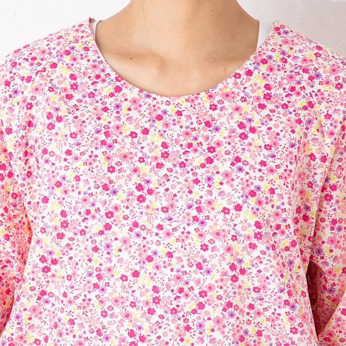 割烹着 花柄 エプロン つまり小花 M−Lサイズ f9uk09 割ぽう着 母の