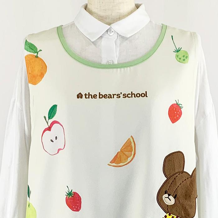 エプロン キャラクター 保育士 かわいい くまのがっこう レトロ