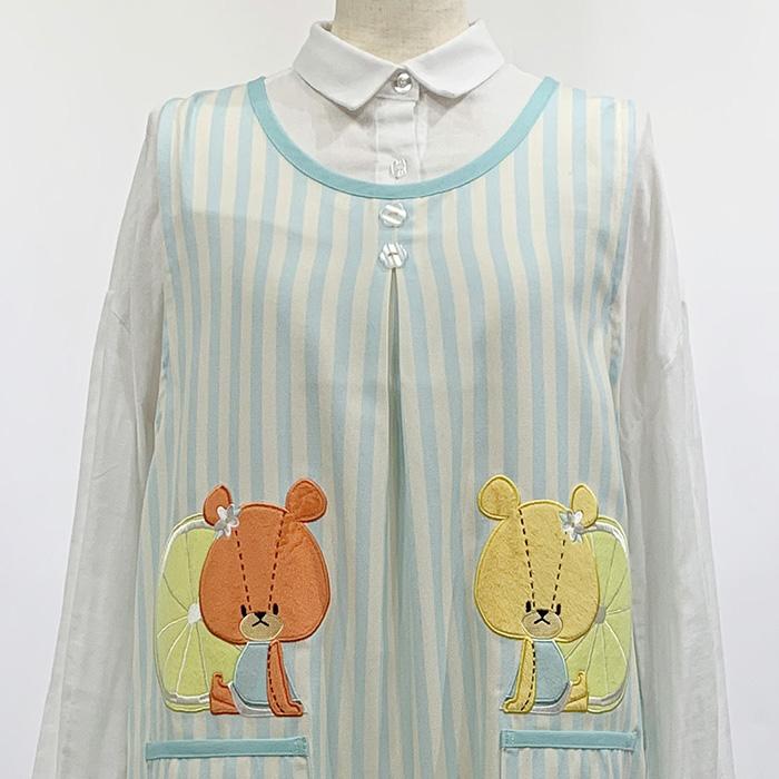 エプロン キャラクター ルルロロ かわいい くまのがっこう 保育士