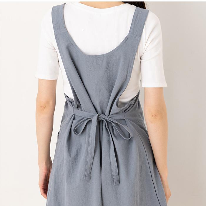 エプロン かぶるだけ 夏 薄手 涼しい ワンピース おしゃれ かわいい お