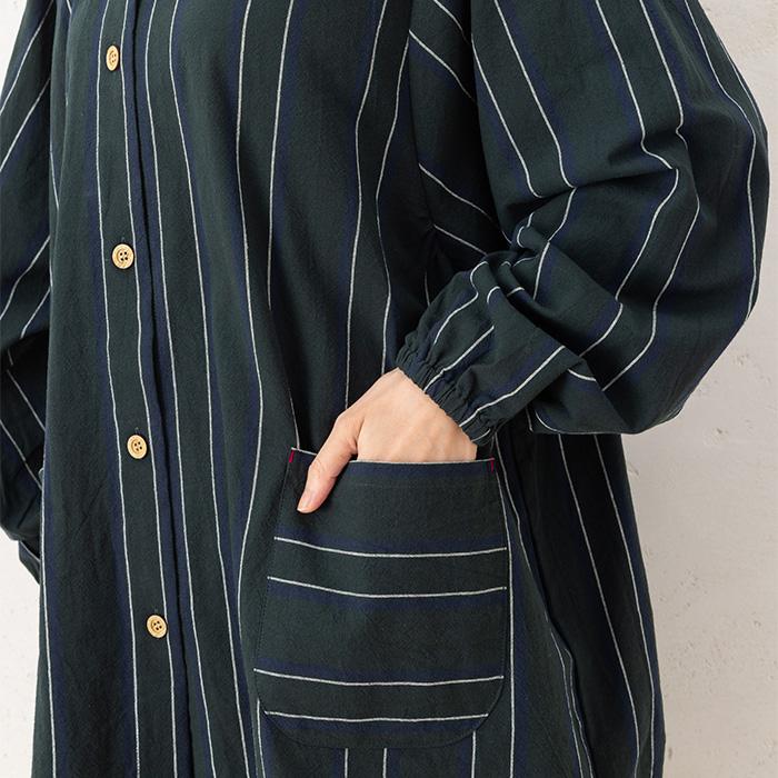 割烹着 前開き かっぽう着 かぶるだけ かぶり おしゃれ スモック 大人