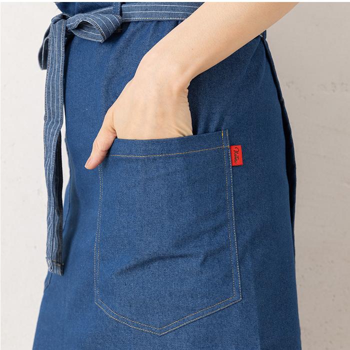 エプロン メンズ 腰巻 カフェ サロン ロング 男女兼用 デニム