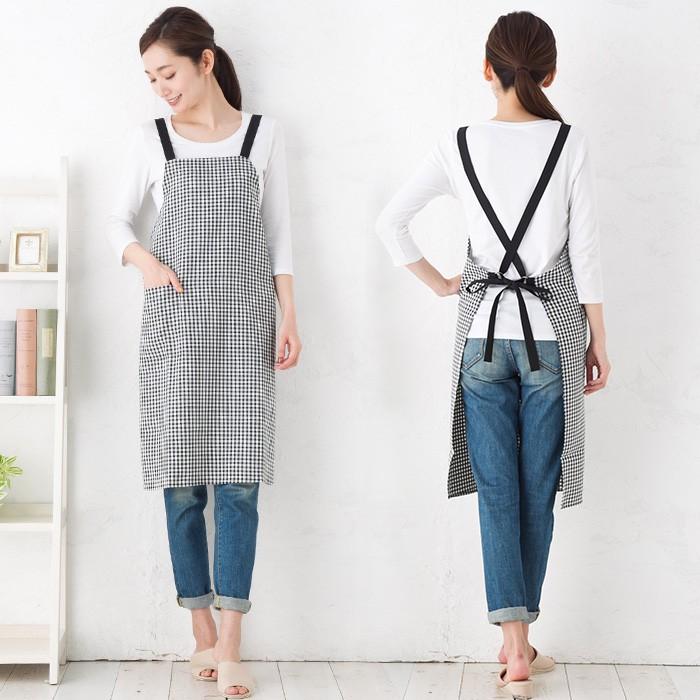 [新品]  Eddie Bauer エプロン　リネン100%　生成 Apron Story Undeux Rire アーバン リネンロングスリット