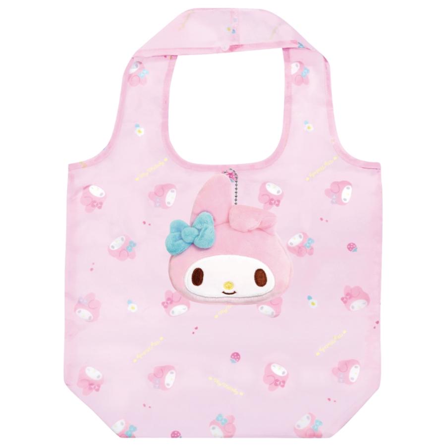 キャラクター マスコット付き エコバッグ 折り畳み 収納 外袋付き 大容量 コンパクト おしゃれ 可愛い サンリオ マスコットポーチ ボールチェーン | sanrio | 03