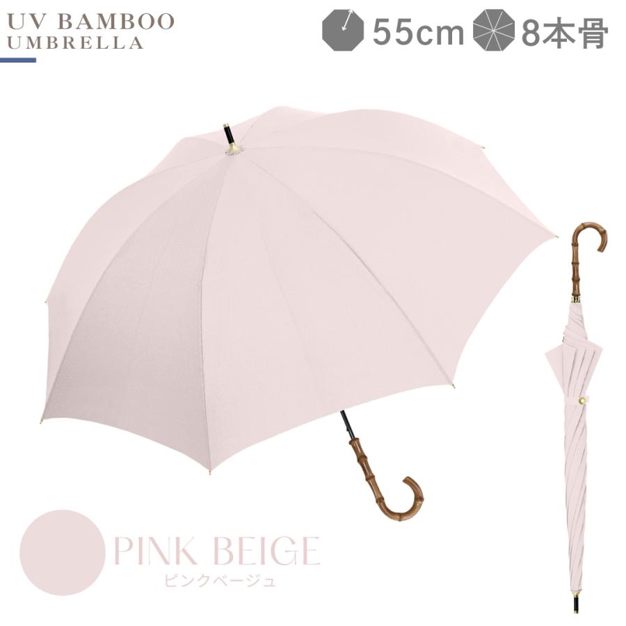 NaturalBasic 完全遮光100% レディース バンブー 日傘 UPF50+ 晴雨兼用