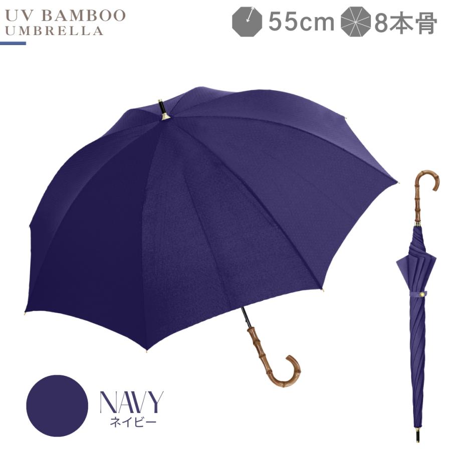 NaturalBasic 完全遮光100% レディース バンブー 日傘 UPF50+ 晴雨兼用
