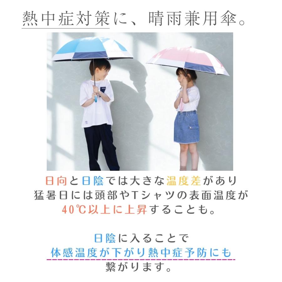 NaturalBasic 完全遮光100% 透明マド付き 子供 晴雨兼用 傘 日傘