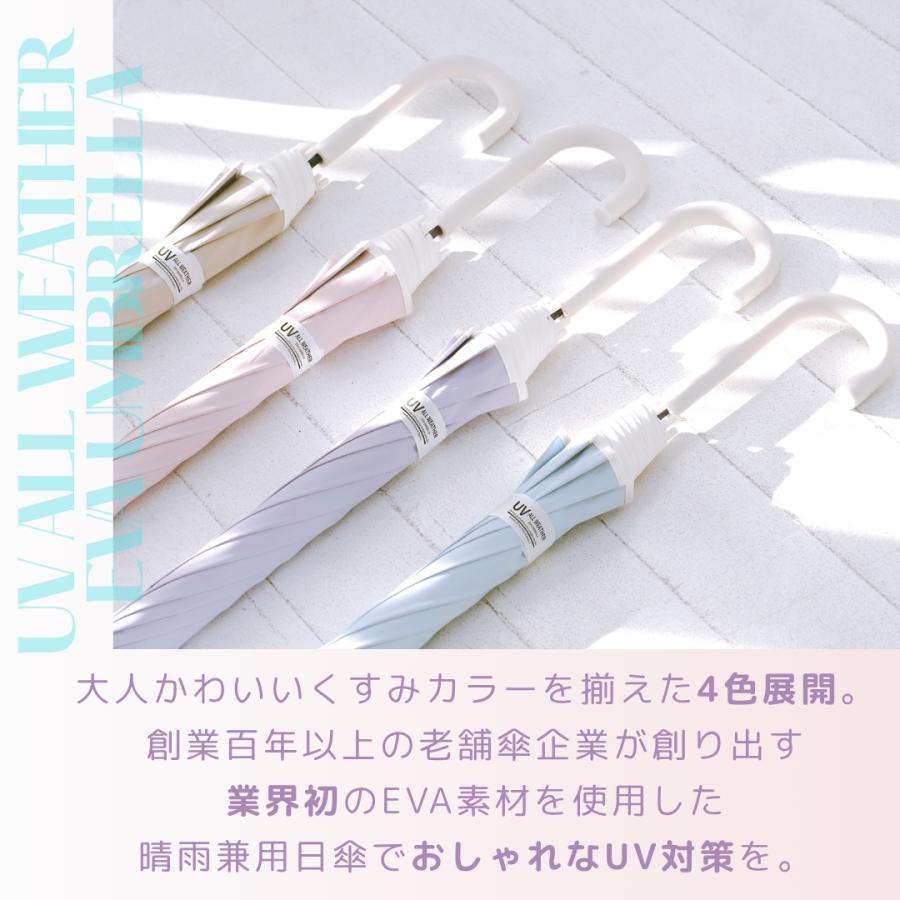 NaturalBasic レディース ビニール傘 日傘 UPF50+ 晴雨兼用 親骨60cm 8