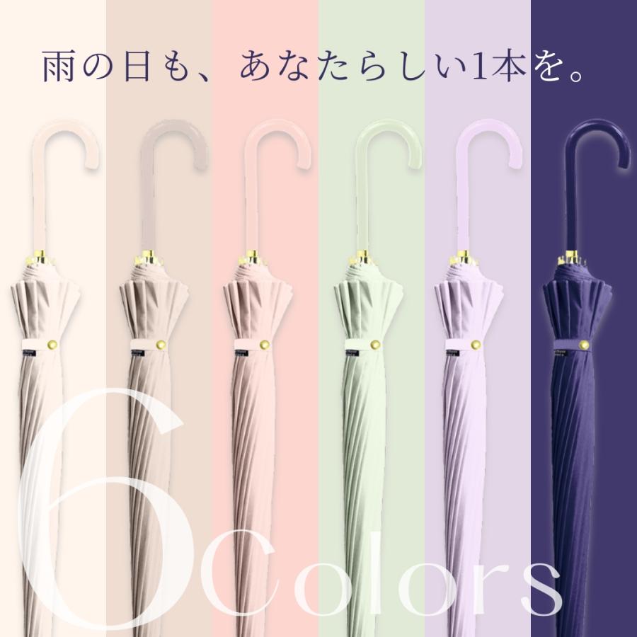 NaturalBasic 中谷 16本骨 無地 シンプル ワンタッチ式 親骨55cm