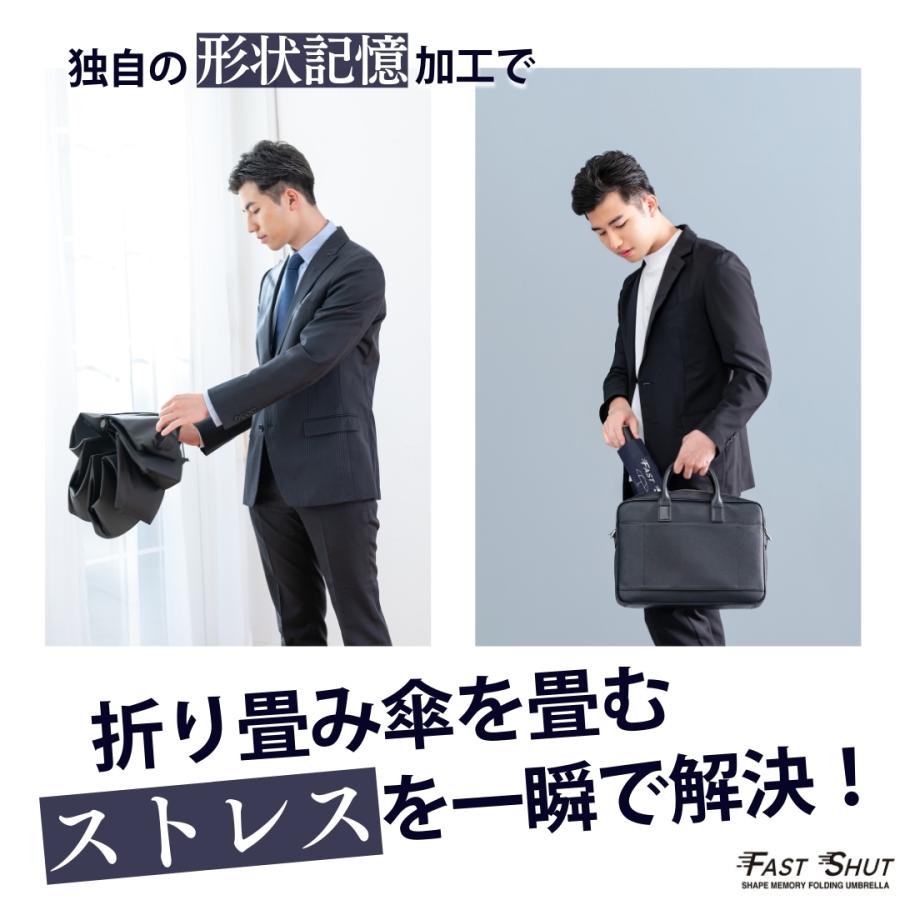 3秒で簡単折りたたみ 中谷 形状記憶 折畳傘 ファストシャット 親骨55cm 手開き式 折り畳み 傘 雨傘 かさ 男性 女性 大人 軽量 コンパクト ケース 丈夫 UVカット | NaturalBasic | 01