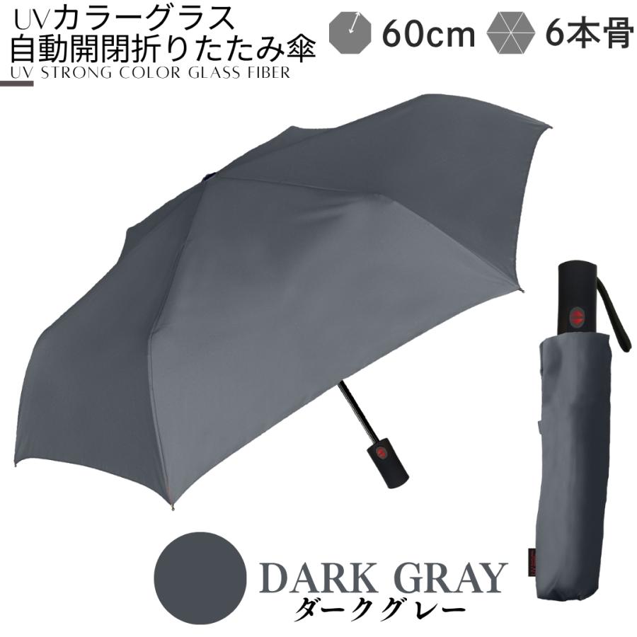 NaturalBasic 自動開閉 完全遮光 折畳傘 親骨60cm 6本骨 UVカット 晴雨