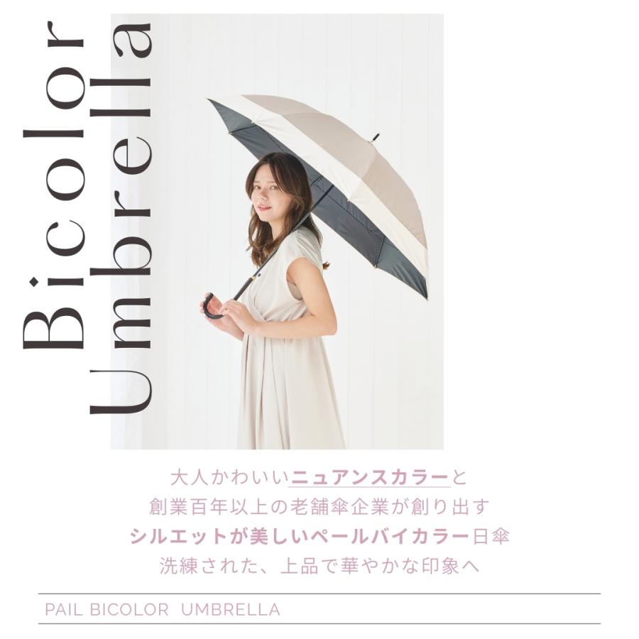 NaturalBasic 完全遮光100% レディース ペールバイカラー 日傘 UPF50+
