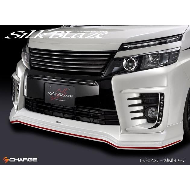 80系ヴォクシー前期 シルクブレイズ フロントスポイラー ABS レッド