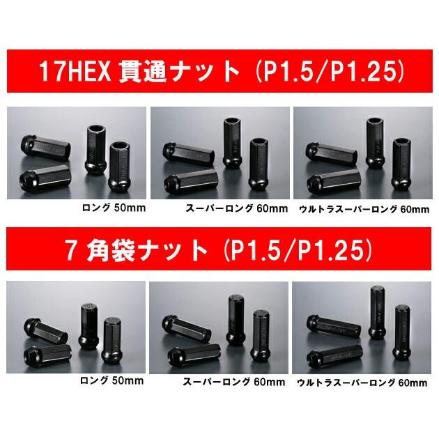 ケースペック クロモリレーシングナット 4本 17HEX 貫通 ウルトラ 