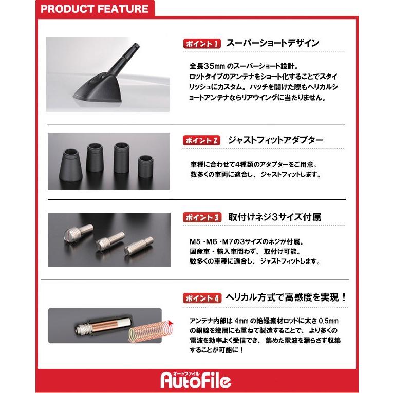 シルクブレイズ 簡単取付/超高感度 ヘリカルスーパーショート