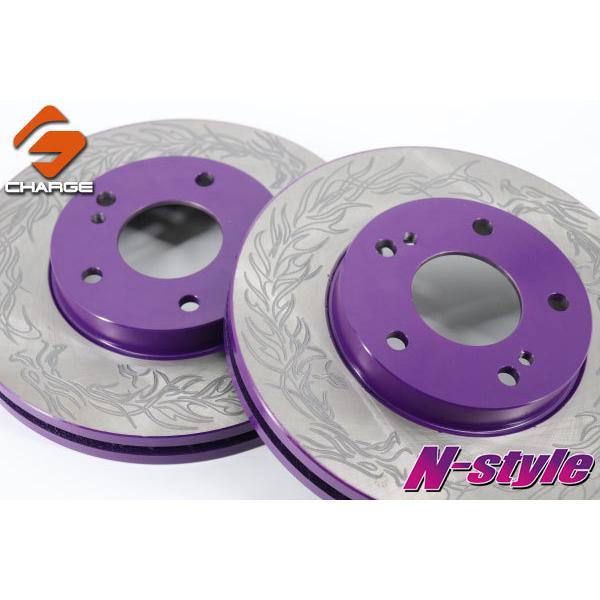 N-style ブレーキローター ドラゴンスリット 2枚セット シルビア S14/15 ターボ用 フロント