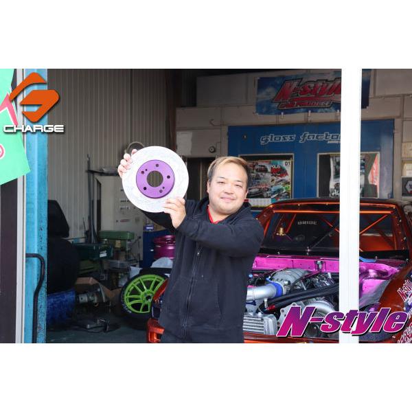 N-style ブレーキローター ドラゴンスリット 2枚セット シルビア S14/15 ターボ用 フロント