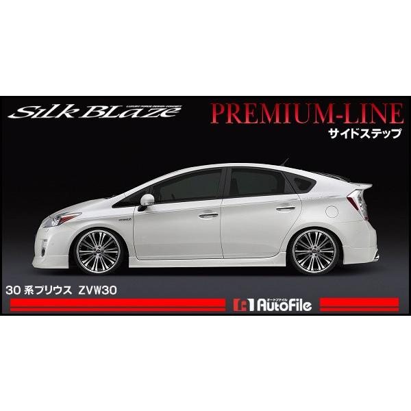 30系 プリウス 前期 後期 正規店仕入れの 代引不可 塗装済 プレミアムライン サイドステップ