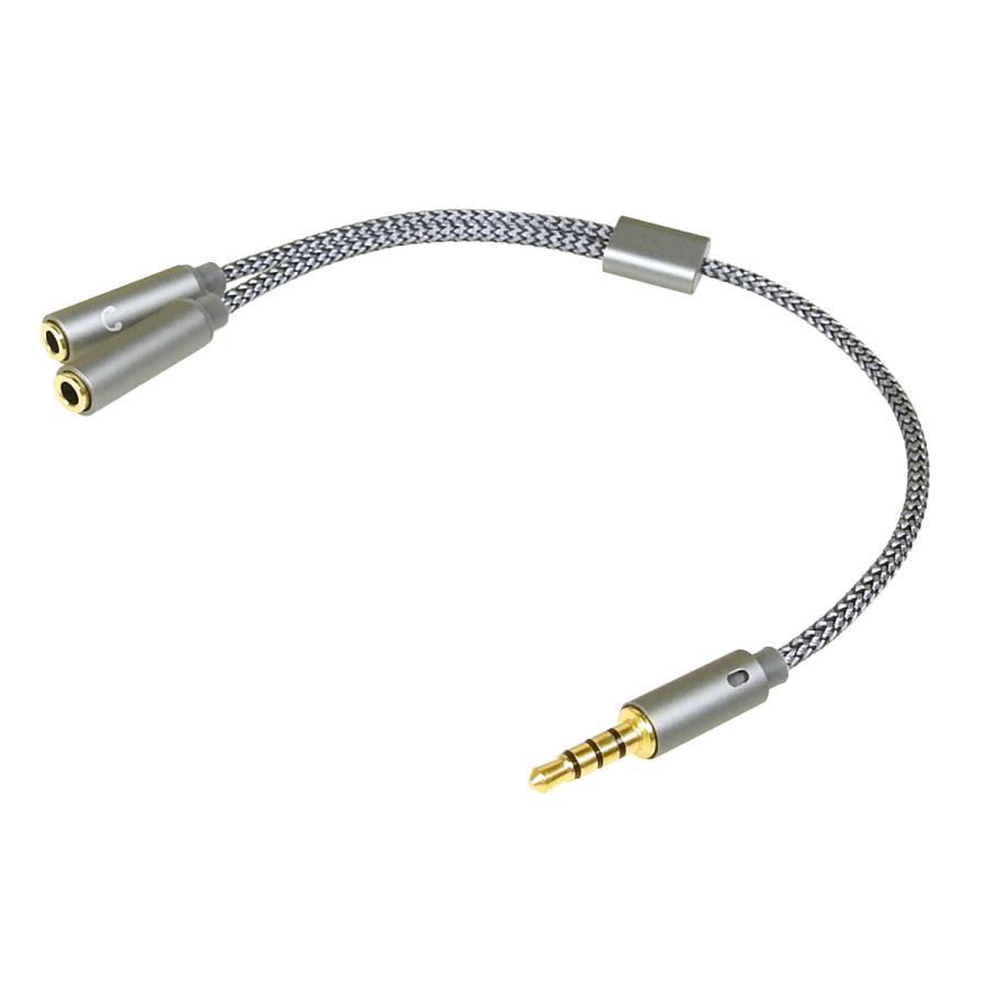 Ane ステレオミニプラグ 3 5mm 分岐ケーブル 4極ステレオ端子をヘッドホンとマイクに分岐 メス側分岐 Ctia規格 Op20 Sl Audio Op20 Sl Dmv 通販 Yahoo ショッピング