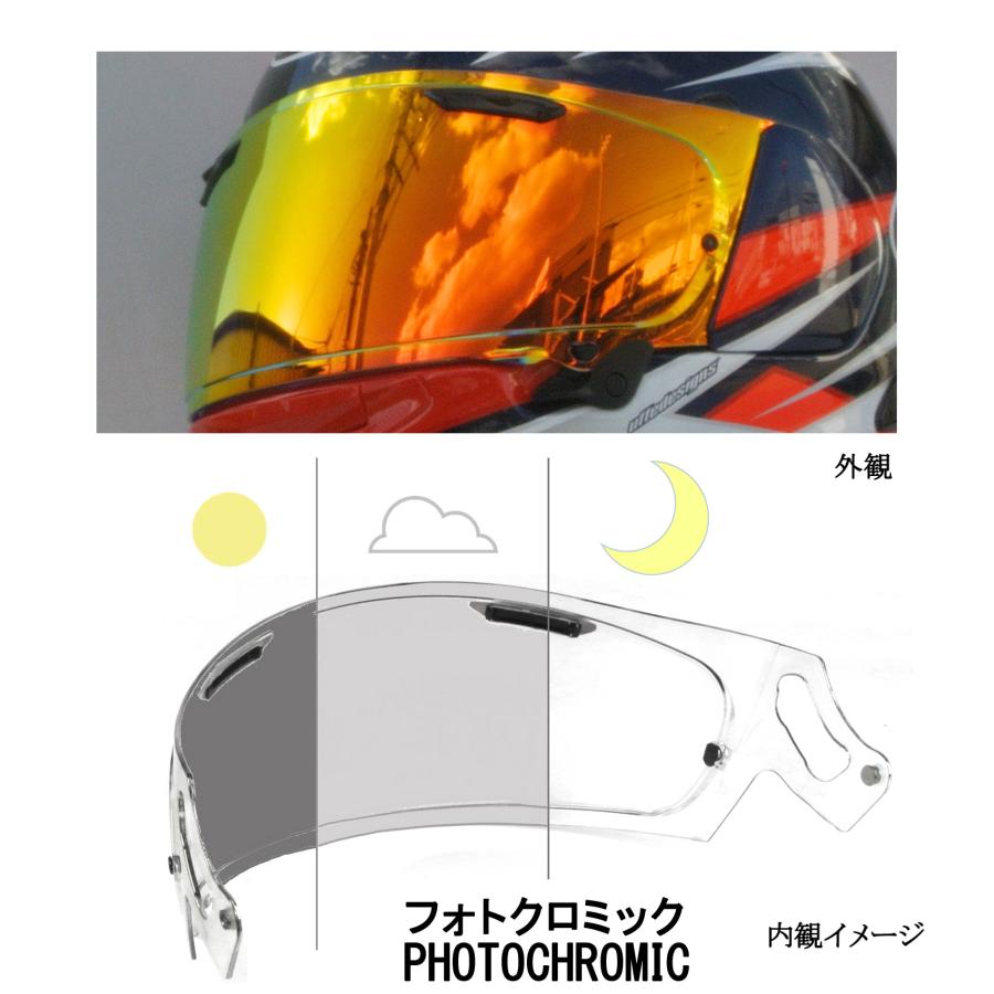アライヘルメット RXP 外側オレンジ内側調光！ Newテクノロジー