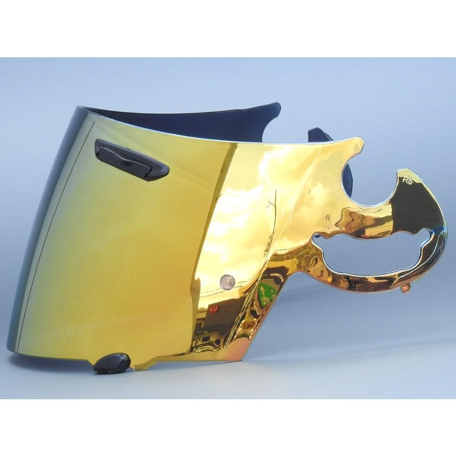 RXP スーパーアドシスI シールド ゴールド ピュアハード ミラーシールド 社外品 [ アライ Arai ヘルメット RX-7 RR5 アストロIQ Quantum-J RAPIDE-IR SAI ]