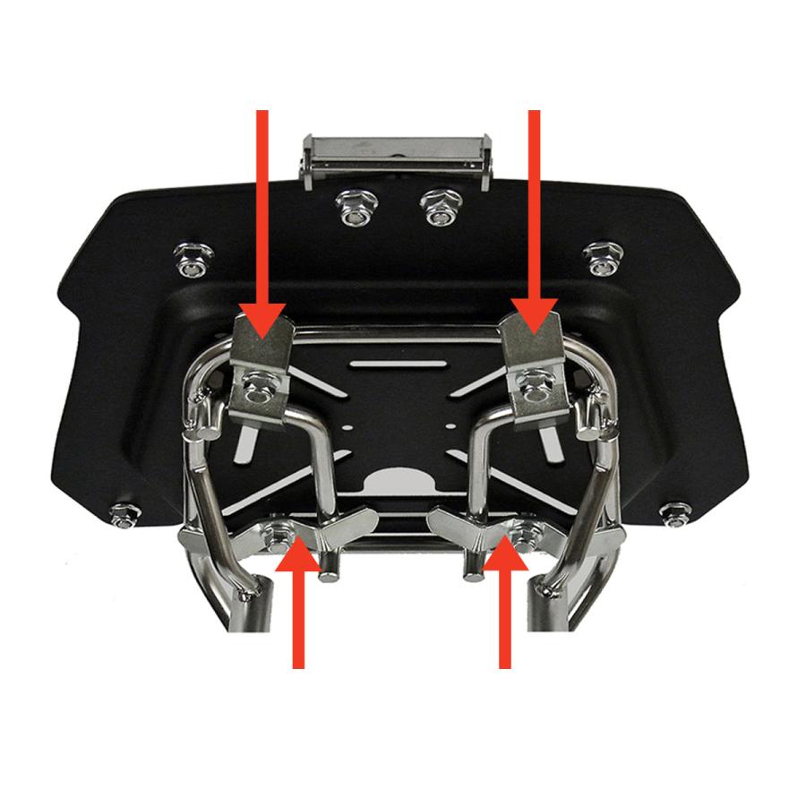 ベースプレート取付パーツセット 波型ブラケット 4個 セット 汎用タイプ  ベースプレート取付  ステー ブラケット トップケース リアボックス (topcaseop-4) |  | 02