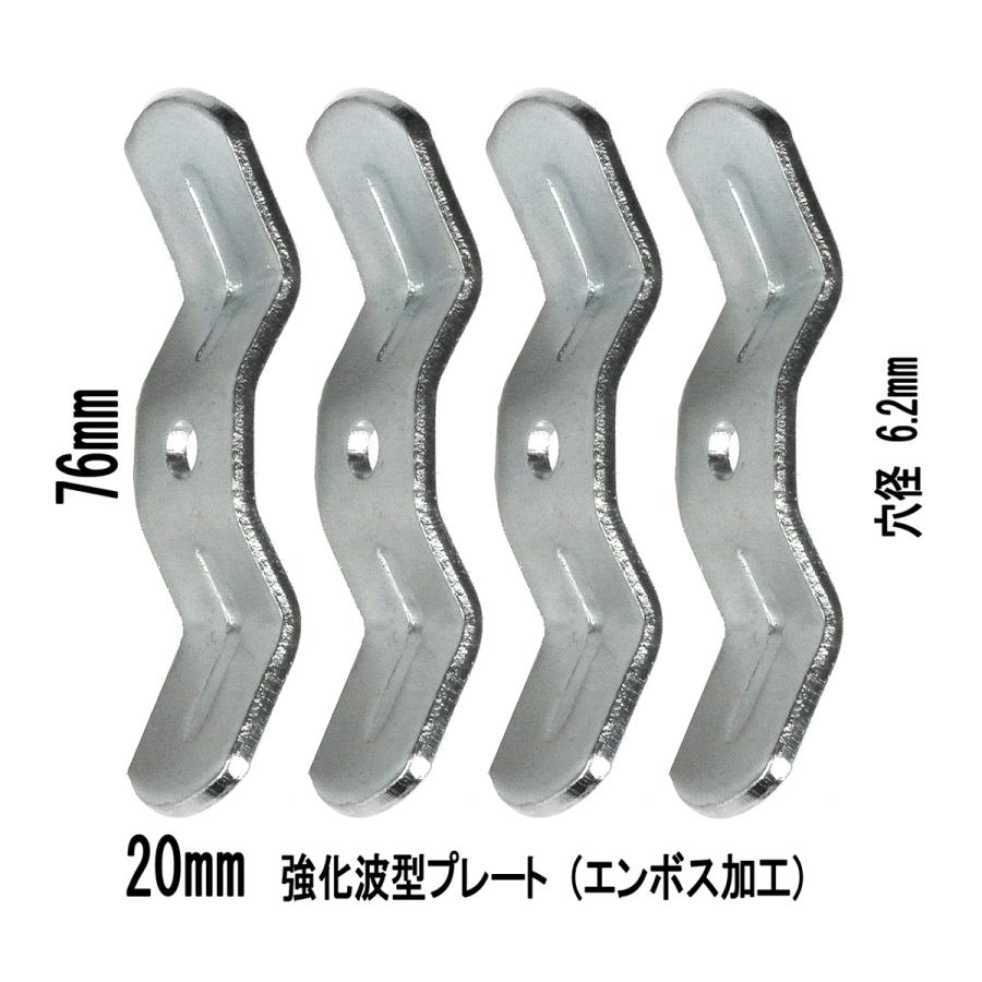 ベースプレート取付パーツセット 波型ブラケット 4個 セット エンボス加工強化波型プレート 取付  ステー ブラケット トップケース リアボックス(topcaseop-5) | 