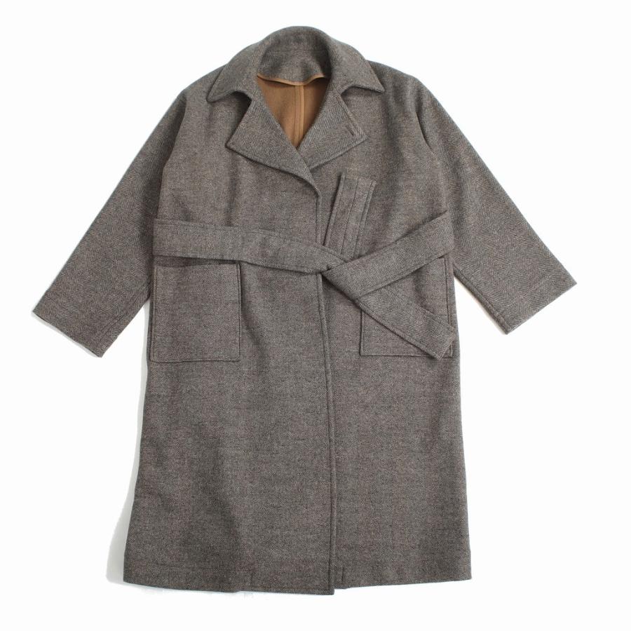 ATHA アタ ジーロンラムウール マキシコート ブラウン GEELONG WOOL MAXI COAT BROWN