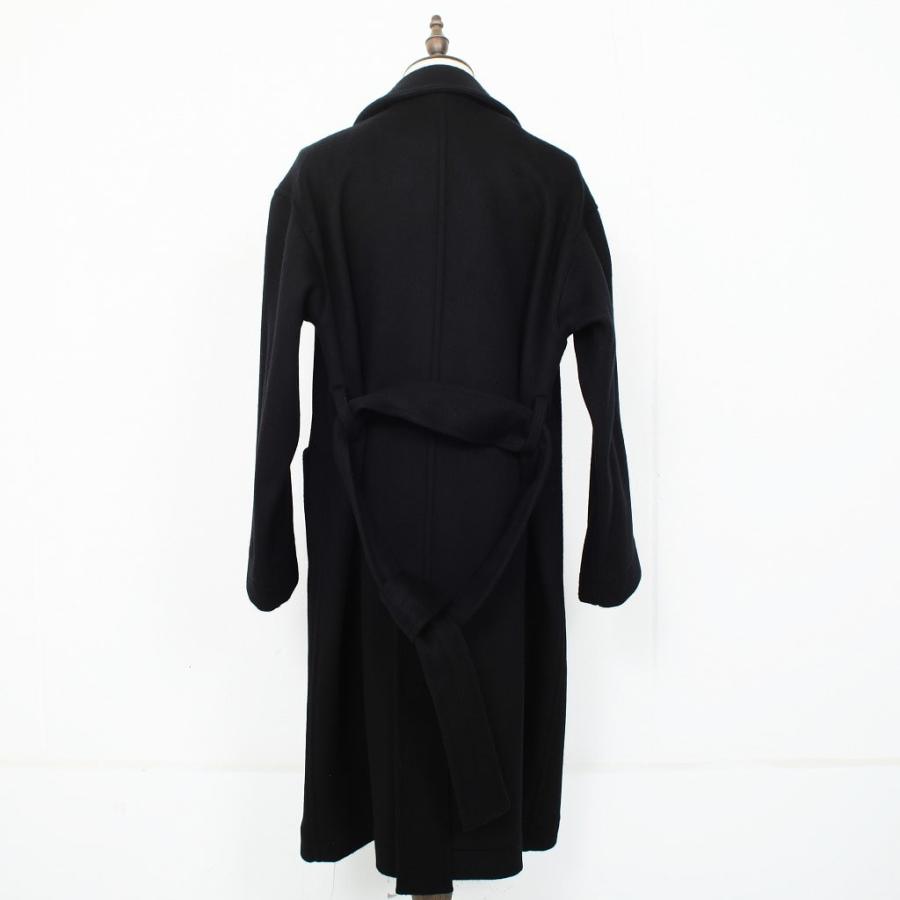 ATHA マキシコート ATHA アタ ダブルメルトン マキシコート ブラック DOUBLE MELTON