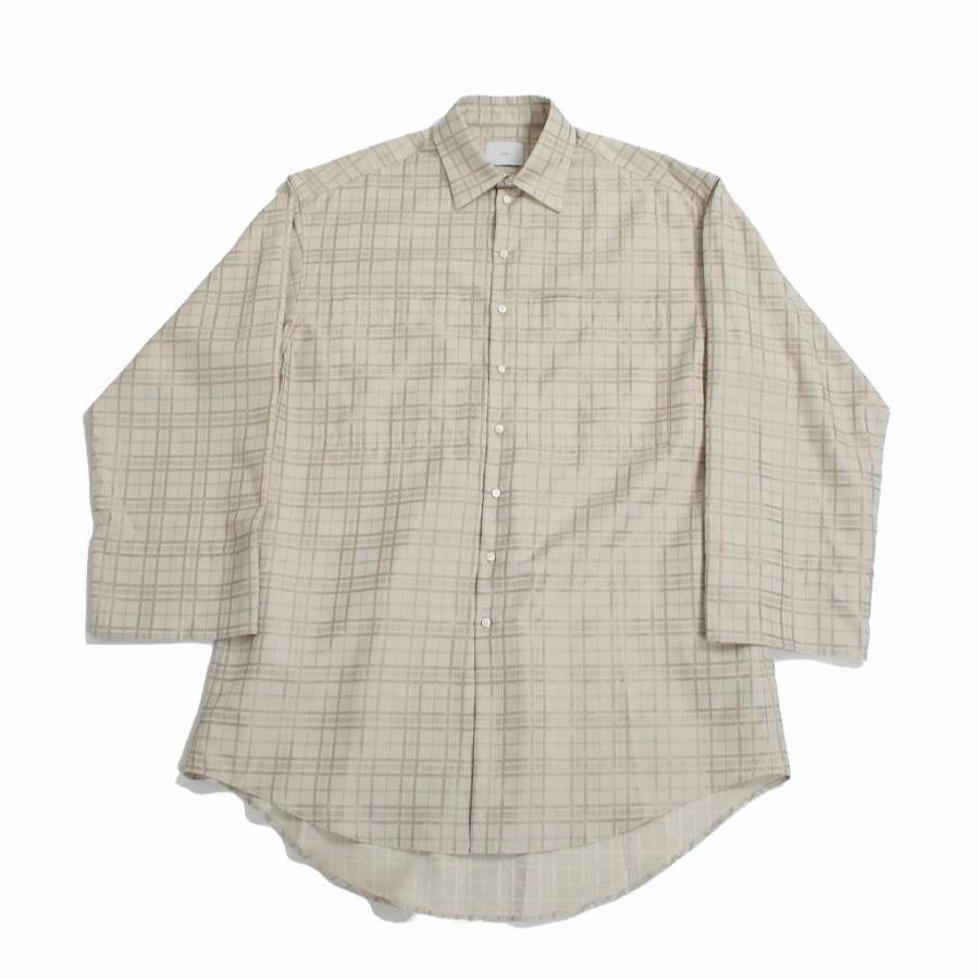 在庫あり送料無料 ATHA アタ ジャガード チェックロングシャツT/C JACQUARD PLAID LONG SHIRT