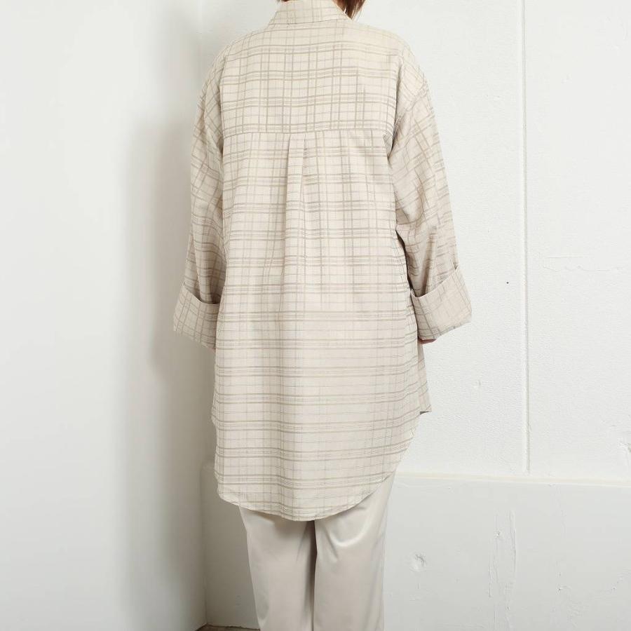 在庫あり送料無料 ATHA アタ ジャガード チェックロングシャツT/C JACQUARD PLAID LONG SHIRT