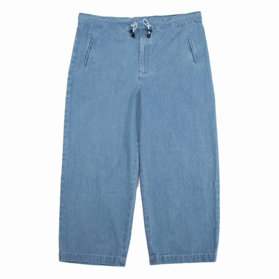 ATHA アタ ワイドイージーパンツ FADE DENIM GATHER WIDE EASY 