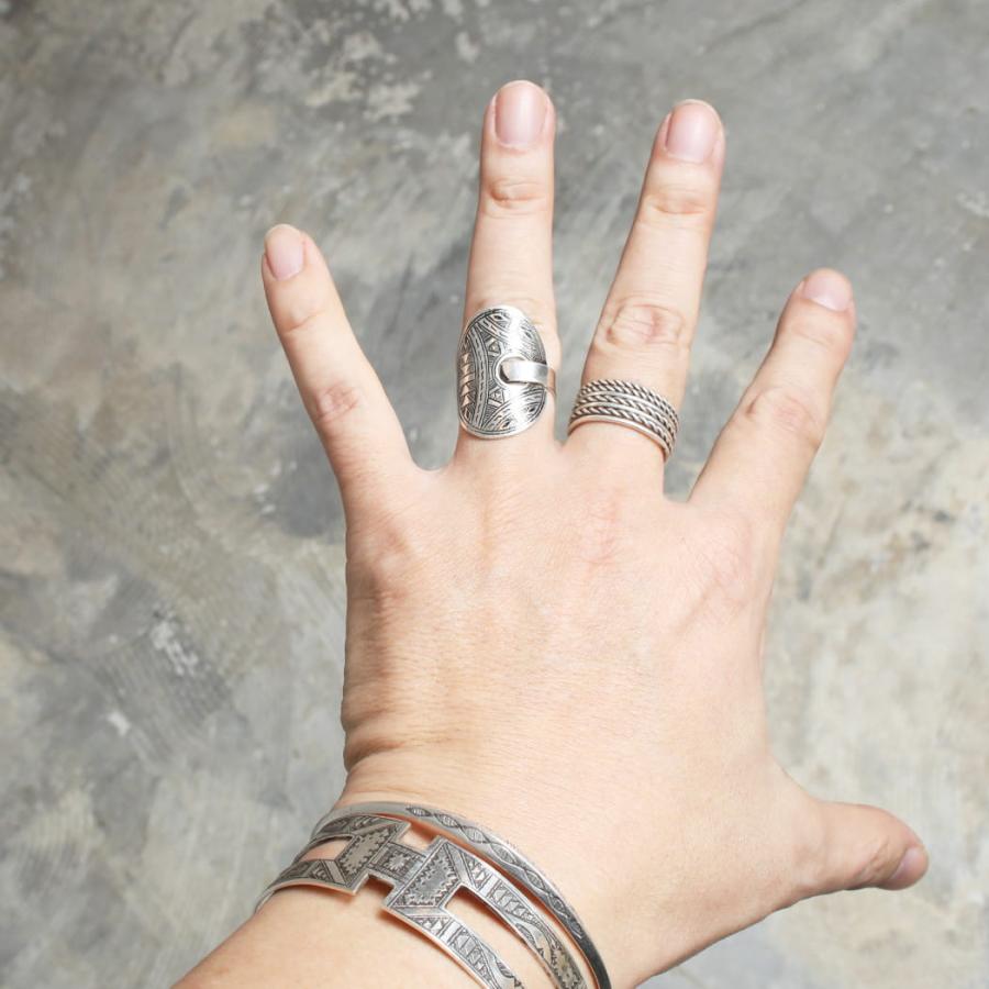 TOUAREG SILVER JEWELRY トゥアレグ シルバー ジュエリー シルバーリング OVAL シルバーの画像