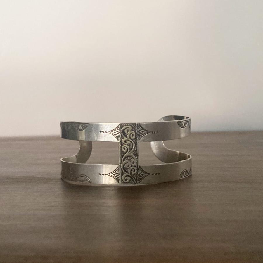 TOUAREG SILVER JEWELRY トゥアレグ シルバー ジュエリー シルバーバングル SMALL H シルバー Fの画像