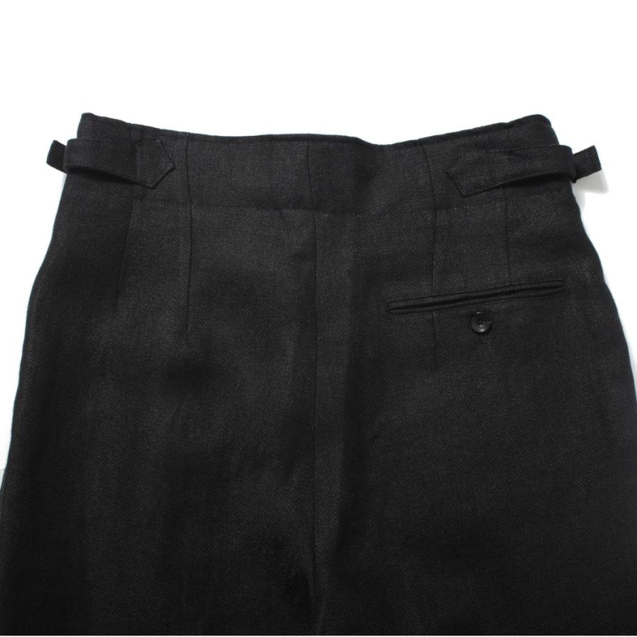 marka マーカ リネンへリンボン デニッシュアーミートラウザーズ