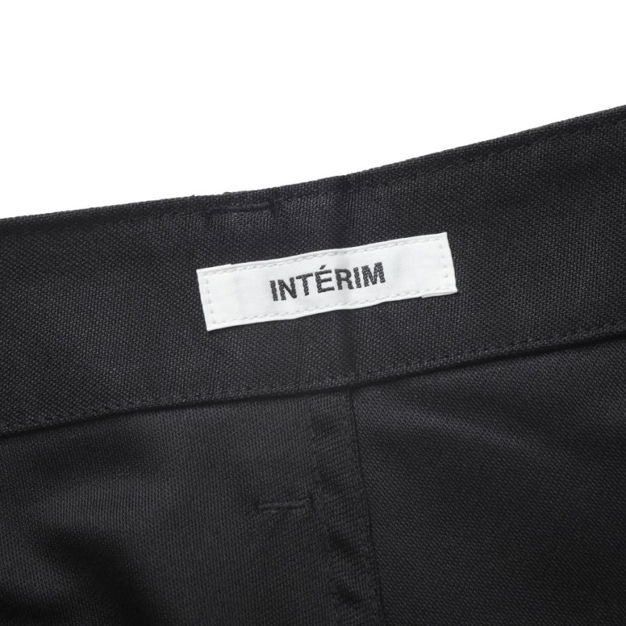 INTERIM インテリム ギザバック サテン ベイカーパンツ ブラック　5 INTERIM インテリム ギザバック サテン ベイカーパンツ ブラック